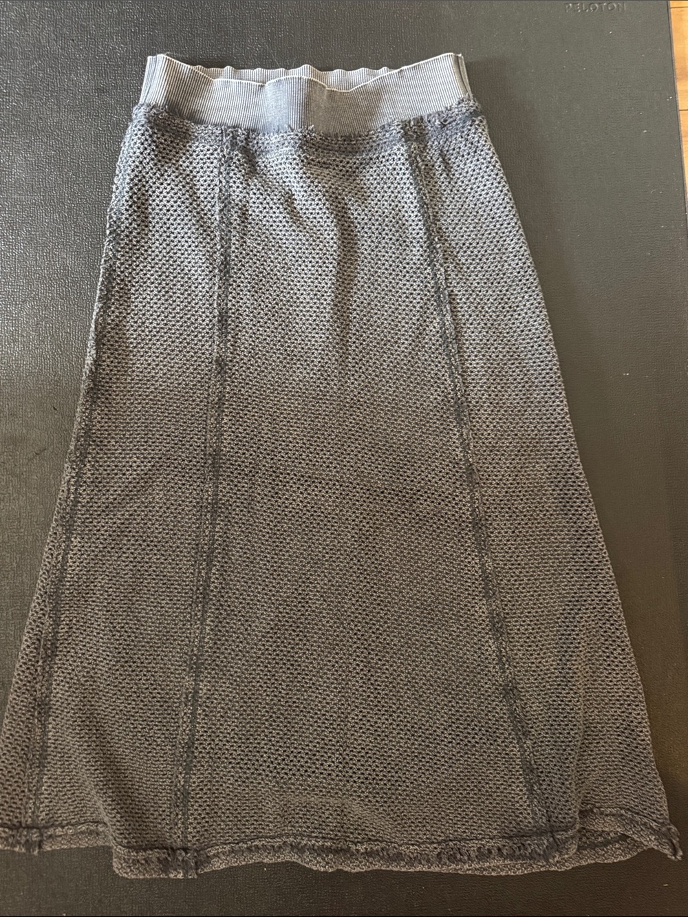 Free People Grey Knit Midi Skirt